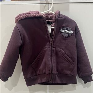 Harley-Davidson Kids' Dark Purple Zip-Up Hoodie